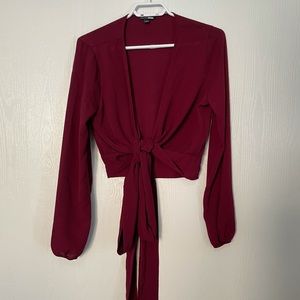 BRAND NEW Burgundy FashionNova Top